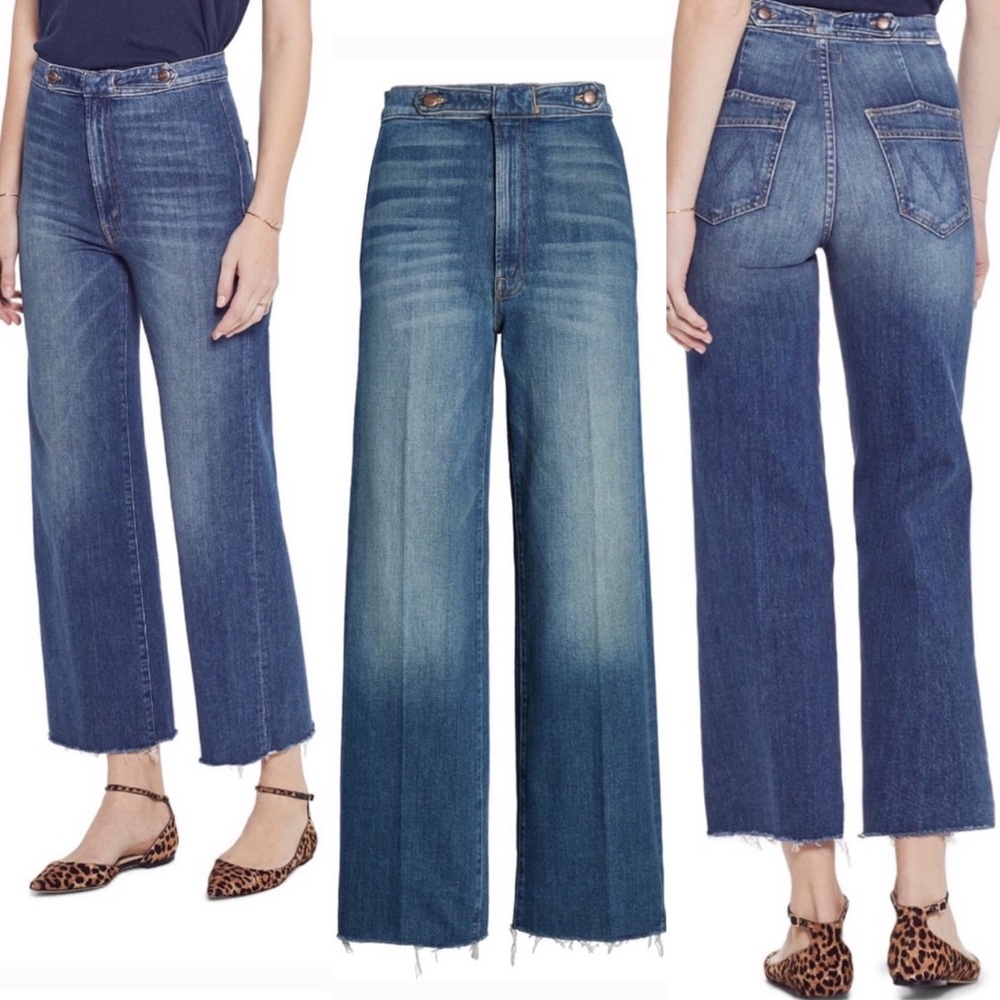 Mother The Loop De Loop Frayed Wide Leg size 29